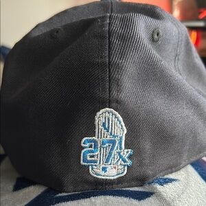 Black Yankee Cap with Blue New York Embroidery